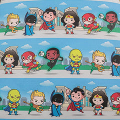 LOUNGEFLY DC Comics Superheroes Chibi Lineup Mini Backpack