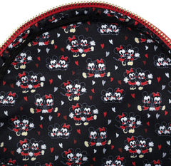 Loungefly Disney Mickey and Minnie Mouse Double Strap Shoulder Bag