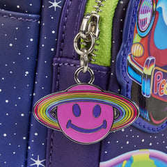 LOUNGEFLY Lisa Frank Cosmic Alien Ride Glow Mini Backpack