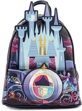 LOUNGEFLY Disney Cinderella Castle Series Womens Double Strap Shoulder Bag Purse