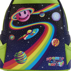 LOUNGEFLY Lisa Frank Cosmic Alien Ride Glow Mini Backpack