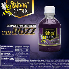 Stinger Detox Buzz 5X Extra Strength Drink – Grape Flavor – 8 FL OZ - 2 Pack