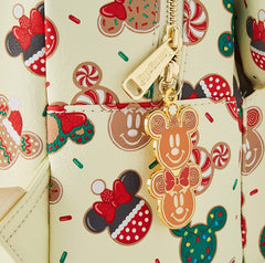 Loungefly Disney Christmas Mickey and Minnie Double Strap Shoulder Bag