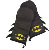 DC BATMAN Oven Mitt Set with Bat Symbol Design - Heat Resistant - 100% Cotton - Pair