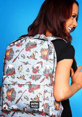 LOUNGEFLY x Harry Potter Relics Tattoo AOP Backpack
