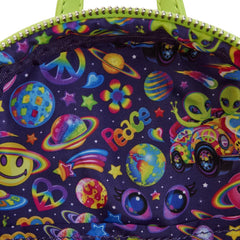 LOUNGEFLY Lisa Frank Cosmic Alien Ride Glow Mini Backpack