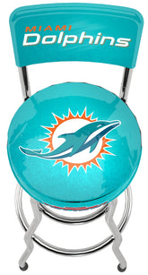 Miami Dolphins NFL High Back Adjustable Swivel Stool, Arcade1Up