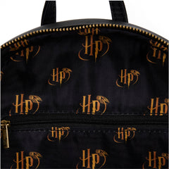 LOUNGEFLY Harry Potter Trilogy Triple Pocket Womens Double Strap Shoulder Bag Purse
