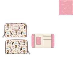 LOUNGEFLY Harry Potter Luna Lovegood Aop Ziparound Wallet