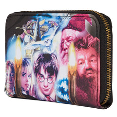 LOUNGEFLY Harry Potter Trilogy Sorcerers Stone Zip Around Wallet Harry Potter One Size
