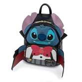 LOUNGEFLY Disney Vampire Stitch Bow tie Mini Backpack
