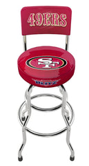 San Francisco 49ers NFL High Back Adjustable Swivel Stool, Arcade1Up