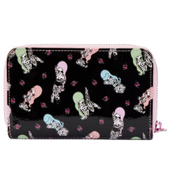 LOUNGEFLY Women's Valfre Tattoo Allover Print Zip-Around Wallet