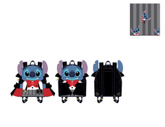 LOUNGEFLY Disney Vampire Stitch Bow tie Mini Backpack