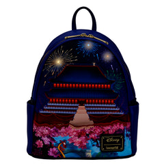 LOUNGEFLY Disney Mulan Castle Light Up Mini Backpack Mulan One Size