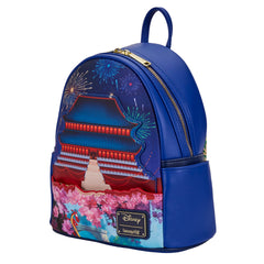 LOUNGEFLY Disney Mulan Castle Light Up Mini Backpack Mulan One Size
