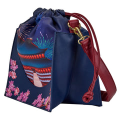 LOUNGEFLY Disney Mulan Castle Cinch Sack Crossbody Bag Mulan One Size