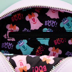 Loungefly Disney Pastel Ghost Minnie and Mickey Gitd Crossbody Bag