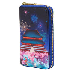 LOUNGEFLY Disney Mulan Castle Zip Around Wallet Mulan One Size