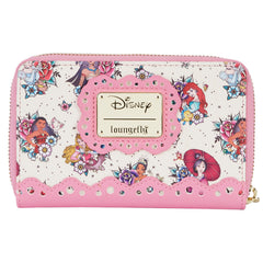 LOUNGEFLY Disney Princess Tattoo Zip Around Wallet Disney Princess One Size