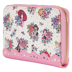 LOUNGEFLY Disney Princess Tattoo Zip Around Wallet Disney Princess One Size