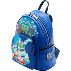LOUNGEFLY Disney Pixar Moments Toy Story Jesse and Buzz Womens Double Strap Shoulder Bag Purse