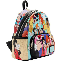 LOUNGEFLY Disney Goofy Movie Collage Womens Double Strap Shoulder Bag Purse