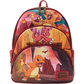 LOUNGEFLY Pokemon Charmander Evolutions Triple Pocket Backpack