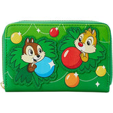 LOUNGEFLY Disney Chip and Dale Ornaments Ziparound Wallet