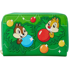 LOUNGEFLY Disney Chip and Dale Ornaments Ziparound Wallet