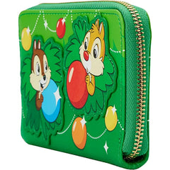 LOUNGEFLY Disney Chip and Dale Ornaments Ziparound Wallet