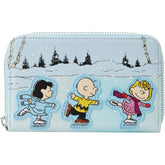 LOUNGEFLY Peanuts Charlie Brown Ice Skating Zip Around Wallet