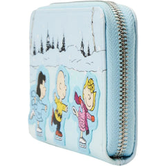 LOUNGEFLY Peanuts Charlie Brown Ice Skating Zip Around Wallet