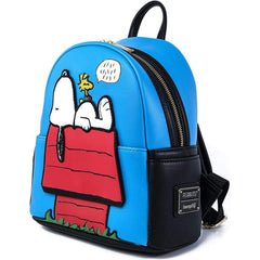 LOUNGEFLY Peanuts Snoopy Doghouse Faux Leather Womens Mini Backpack Purse
