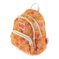 LOUNGEFLY Disney Christmas Gingerbread AOP Women's Double Strap Shoulder Bag Purse with Ears Headband