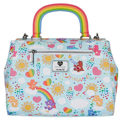 LOUNGEFLY CARE BEARS AOP RAINBOW HANDLE CROSS BODY BAG