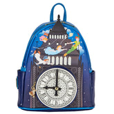 LOUNGEFLY Disney Peter Pan Glow Clock Women's Double Strap Shoulder Bag Purse