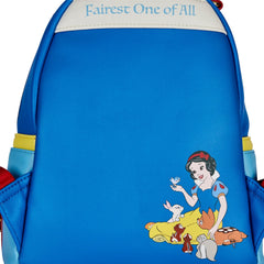 LOUNGEFLY DISNEY SNOW WHITE COSPLAY BOW HANDLE MINI BACKPACK