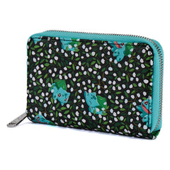 LOUNGEFLY POKEMON BULBASAUR AOP ZIP AROUND WALLET