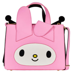 LOUNGEFLY SANRIO MY MELODY & KUROMI DOUBLE SIDED CROSS BODY BAG