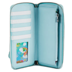LOUNGEFLY CARE BEARS CARE-A-LOT CASTLE ZIP AROUND WALLET