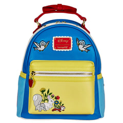 LOUNGEFLY DISNEY SNOW WHITE COSPLAY BOW HANDLE MINI BACKPACK