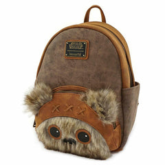 LOUNGEFLY Star Wars Ewok Faux Leather Mini Backpack Standard