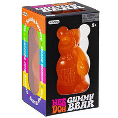 Schylling NeeDoh Gummy Bear - Sensory Fidget Toy with Jelly-Like Filling - 3.5" Tall - Colors May Vary (Pack of 1)