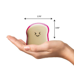Taba Jelly Squishies Timmy Toast - FuFu Squeeze Stress Relief Toy - Stretchy & Sticky Fun Sensory Play with Custom Decorations - Relaxing Fidget Toy for Anxiety Relief