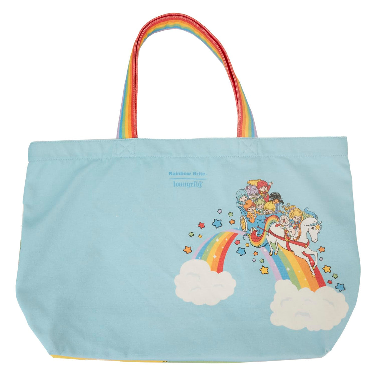 Loungefly Rainbow Brite The Color Kids Rainbow Handle Canvas Tote Bag