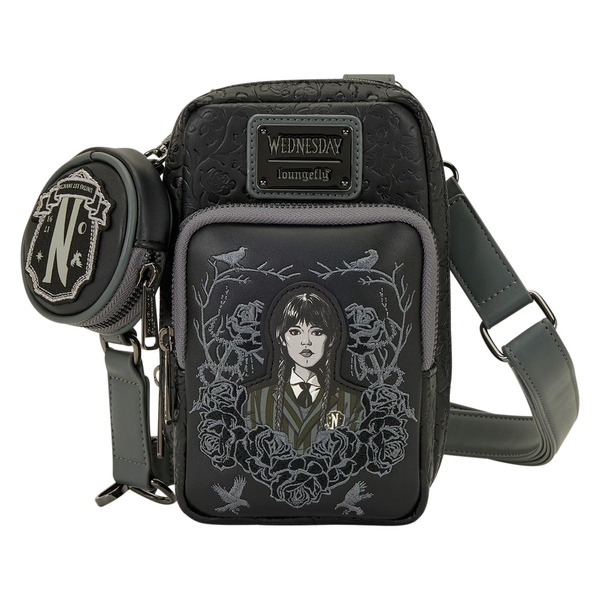Loungefly Mgm Wednesday Cell Phone Crossbody Bag