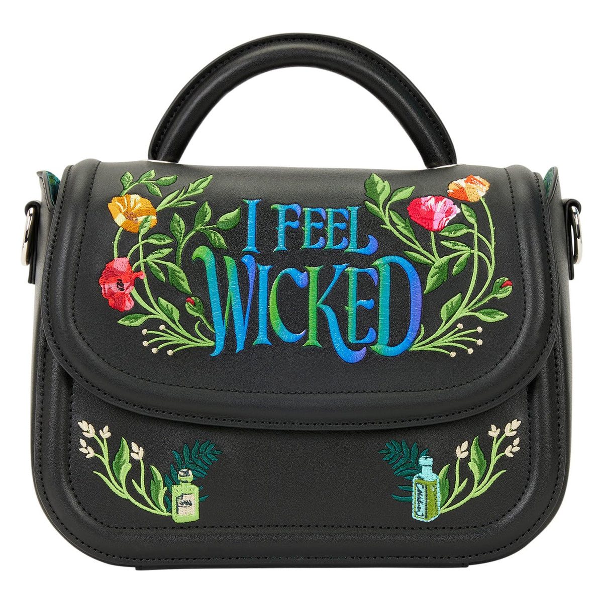 Loungefly Universal Wicked Part Two Floral Crossbody Bag