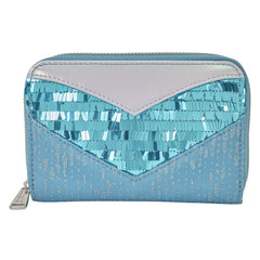 Loungefly Frozen Princess Elsa Glitter Sequin Zip Around Wallet
