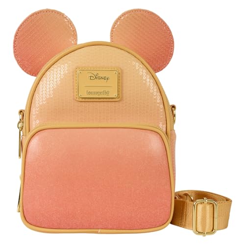 Loungefly Mickey Mouse Glitter Sequin Convertible Mini Backpack